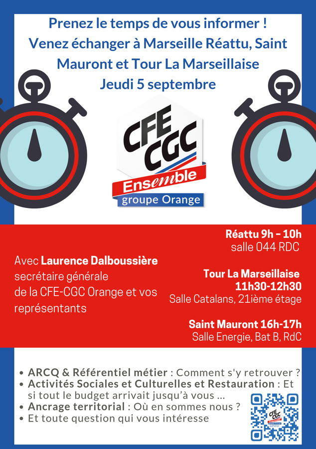Jeudi 5 septembre 2019 Tournée Marseillaise : participez à nos réunions d'information !